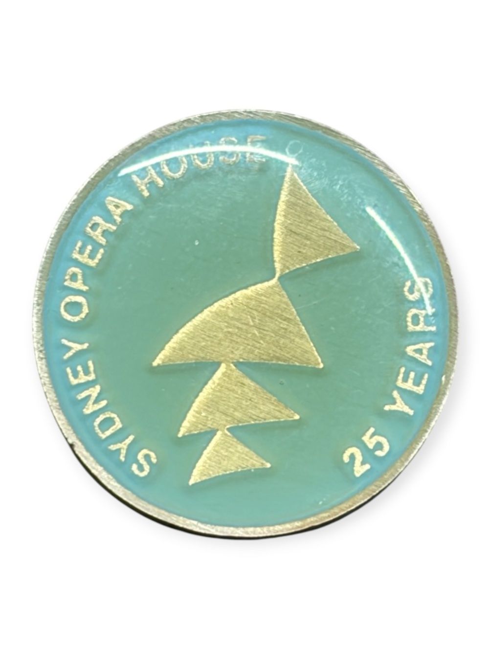 Sydney Opera House 25 Years Enamel Lapel Pin Australia Commemorative